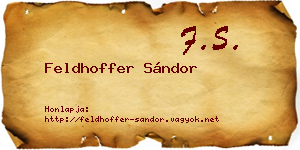 Feldhoffer Sándor névjegykártya