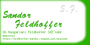 sandor feldhoffer business card